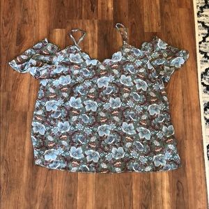 Patterned chiffon shirt